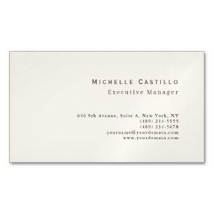 Cartão De Visitas Magnético Minimalista Moderno Profissional
