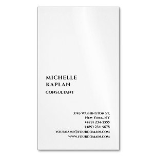 Cartão De Visitas Magnético Minimalista Moderno Profissional Exclusivo