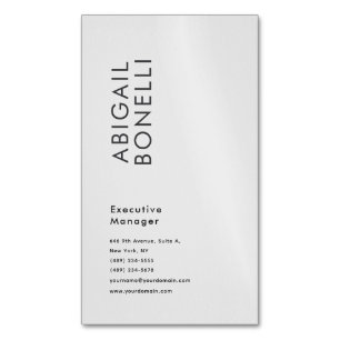 Cartão De Visitas Magnético Minimalista moderno profissional simples