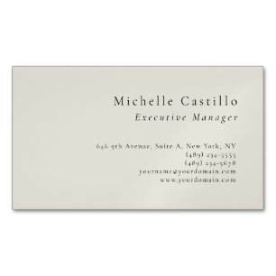 Cartão De Visitas Magnético Minimalista Moderno Profissional Simples