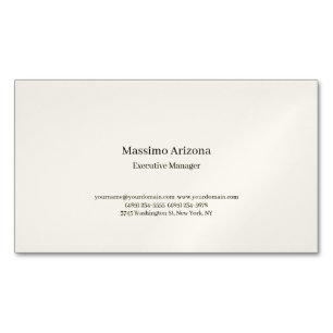 Cartão De Visitas Magnético Minimalista Moderno Simples