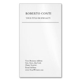 Cartão De Visitas Magnético Minimalista simples moderno