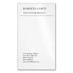 Cartão De Visitas Magnético Minimalista simples moderno