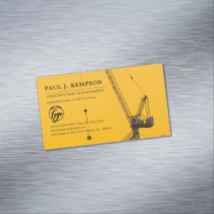 Cartão De Visitas Magnético Mínimo da grua sunset  