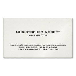 Cartão De Visitas Magnético Mínimo de Imóveis Brancos