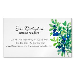 Cartão De Visitas Magnético mirtilo