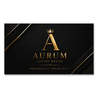 Cartão De Visitas Magnético Modelo de Marca Corporativa Premium Elegante
