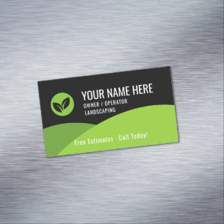 Cartão De Visitas Magnético Modern Lawn Care Landscaping