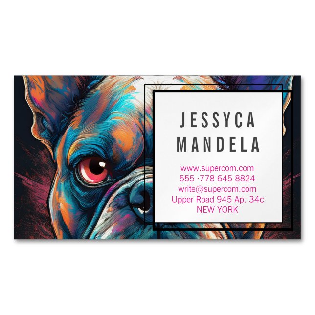 Cartão De Visitas Magnético Modern Magnetic Cards (Frente)