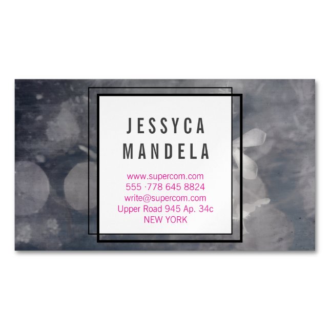 Cartão De Visitas Magnético Modern Magnetic Cards (Frente)