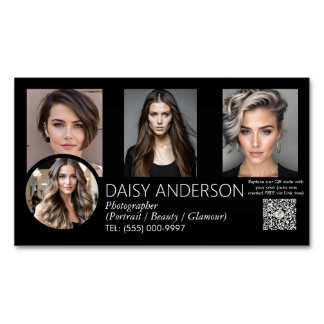 Cartão De Visitas Magnético Modern Minimalist Photographer Business Card |