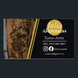 Cartão De Visitas Magnético Modern Tattoo Business Card Magnet<br><div class="desc">Keep your clients informed and your brand looking professional with this Modern Tattoo Artist Aftercare Square Business Card. Designed with a clean, stylish layout, this card provides essential tattoo aftercare instructions while doubling as a professional business card. Perfect for tattoo artists and studios, this square aftercare card helps clients properly...</div>