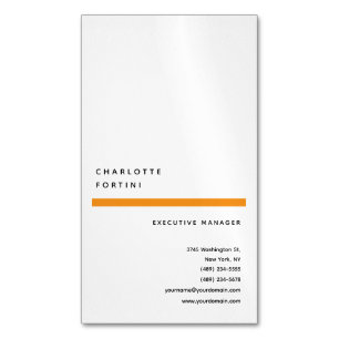 Cartão De Visitas Magnético Moderno e Simples Tendência Minimalista