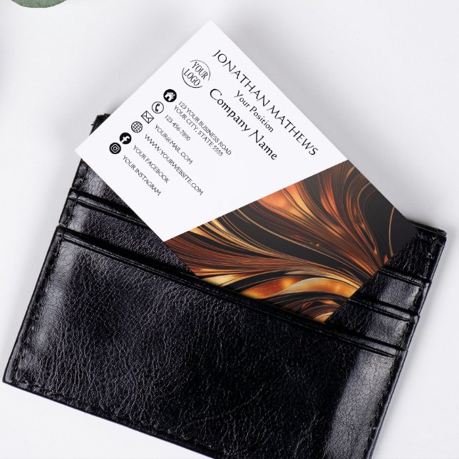 Cartão De Visitas Magnético Moderno I Abstrato (Criador carregado)