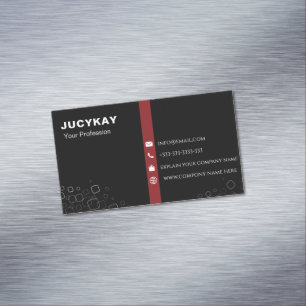 Cartão De Visitas Magnético Moderno Minimalista Elegante Profissional Empresar