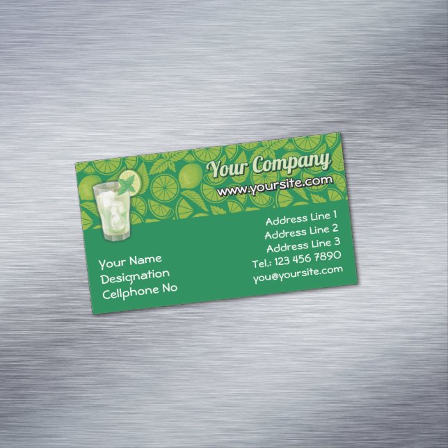 Cartão De Visitas Magnético Mojito (Posição Original)