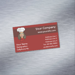 Cartão De Visitas Magnético Mulher Chef