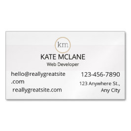 Cartão De Visitas Magnético Mulher Estética Rosa GIRLY