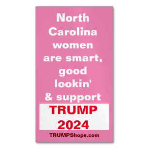Cartão De Visitas Magnético Mulheres da Carolina do Norte apóiam TRUMP pk de 