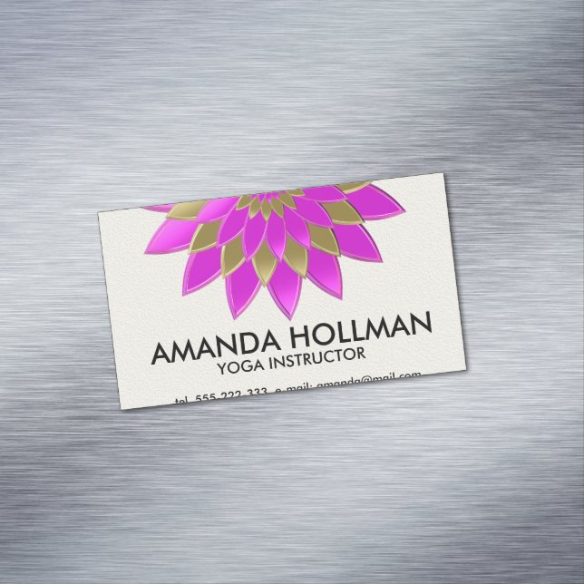 Cartão De Visitas Magnético Namaste (Posição Original)