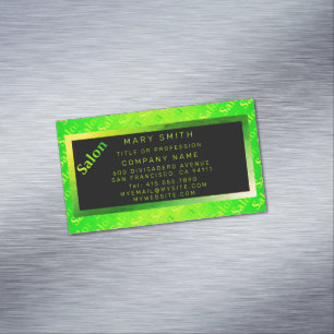 Cartão De Visitas Magnético Neon Elegante fluorescente