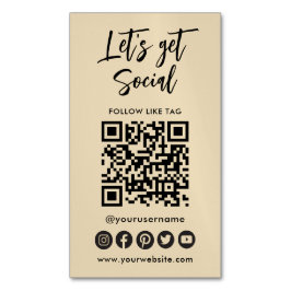 Cartão De Visitas Magnético O código QR das mídias sociais modernas do Groovy 