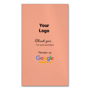 Cartão De Visitas Magnético Obrigado pelo pedido Google review adicionar logot