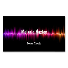 Cartão De Visitas Magnético Ondas sonoras coloridas