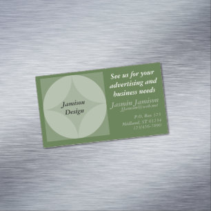 Cartão De Visitas Magnético Ônibus. Placa (mag) - Círculos e Gráfico Diamante