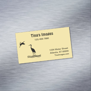 Cartão De Visitas Magnético Ônibus. Placa (mag) - Pássaros de costa