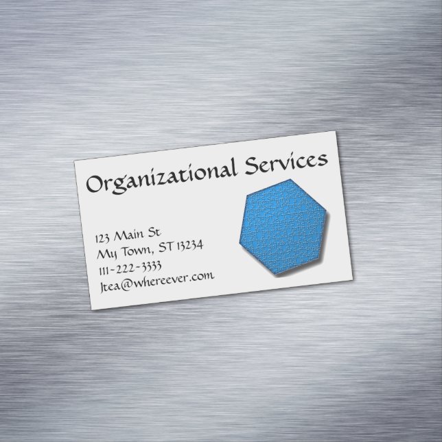 Cartão De Visitas Magnético Ônibus. Placa (mag) - Quebra-cabeça de hexágono ji (Posição Original)