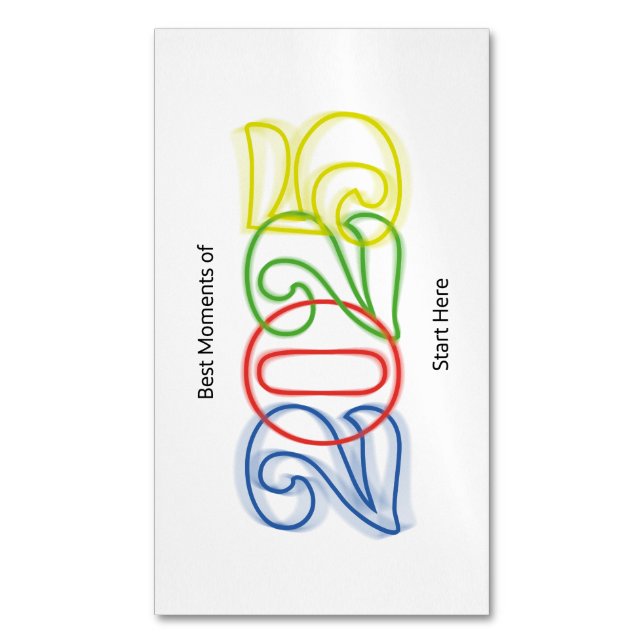 Cartão De Visitas Magnético Os melhores momentos de 2025 começam aqui (Frente Vertical)