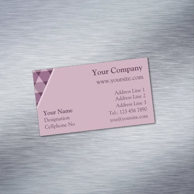 Cartão De Visitas Magnético Padrão de triângulos (Posição Original)