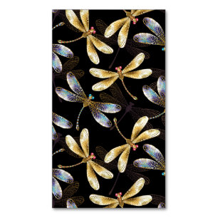 Cartão De Visitas Magnético Padrão sem costura com Ouros