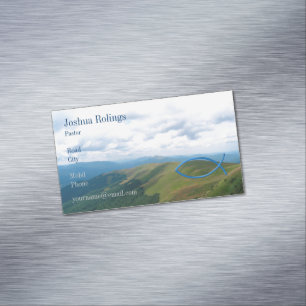 Cartão De Visitas Magnético Padre do pastor do cristão