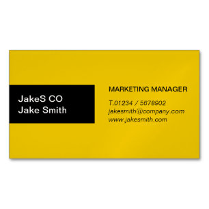 Cartão De Visitas Magnético Paleta Amarela   Gestor de Marketing D2 