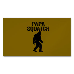 Cartão De Visitas Magnético Papa Squatch Divertido Pé Grande - Presente do Dia
