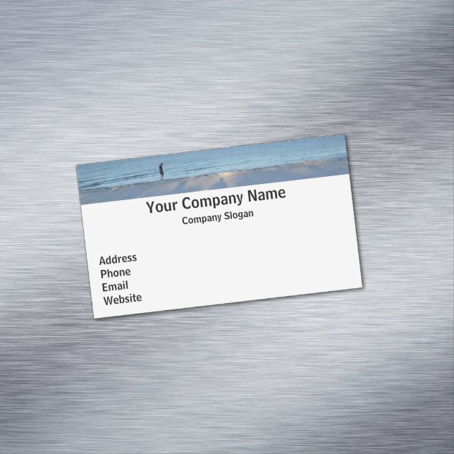 Cartão De Visitas Magnético Passear no Cartão de visita Magnético de Praia #12 (Posição Original)