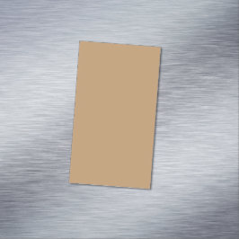 Cartão De Visitas Magnético Peach Tan Color Block | Soft Wedding Design