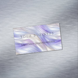 Cartão De Visitas Magnético Pearl Azul Roxo bonito Pearl Pearl Brancos