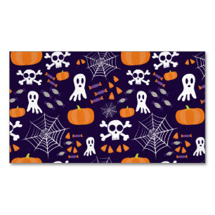 Cartão De Visitas Magnético Personagens Divertidos e Assustadores de Halloween