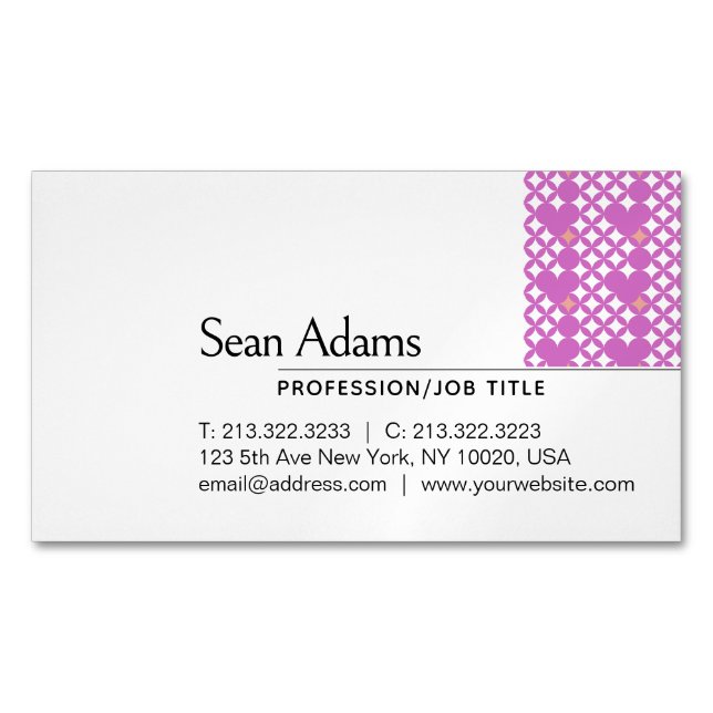 Cartão De Visitas Magnético Personalização profissional minimalista moderna (Frente)