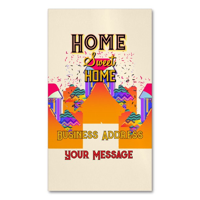 Cartão De Visitas Magnético Personalizar o Home Sweet Home Imóveis (Frente Vertical)