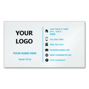 Cartão De Visitas Magnético Personalize o seu Cartão de visita com o logotipo
