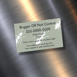 Cartão De Visitas Magnético Pest Control UK Business Magnets