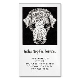 Cartão De Visitas Magnético Pet Services Dog Walker Groomer Daycare