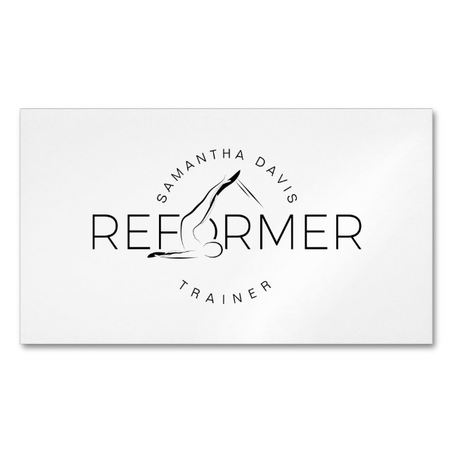 Cartão De Visitas Magnético Pilates Instrutor Pilates Reform (Frente)