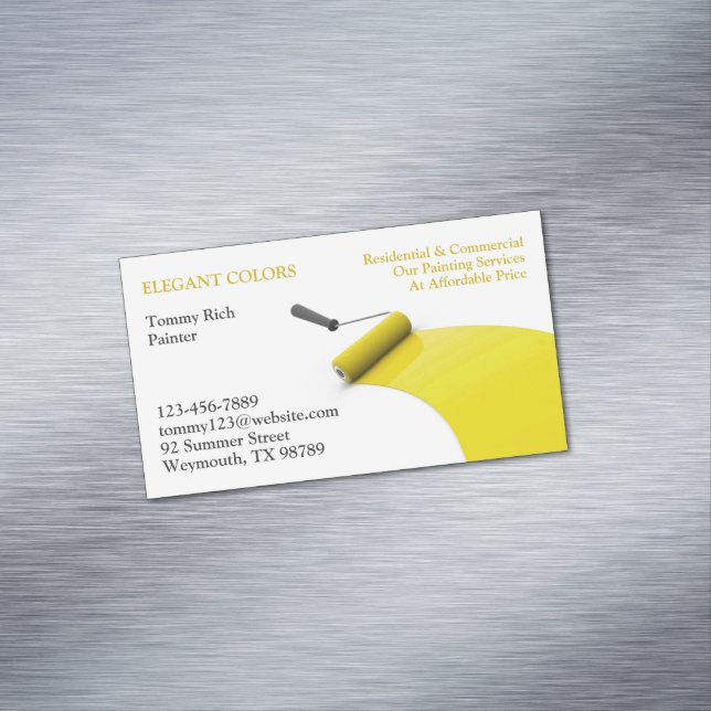 Cartão De Visitas Magnético Pintura (Posição Original)