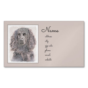 Cartão De Visitas Magnético Pintura de Boykin Spaniel - Arte de Cachorro Origi
