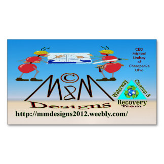 Cartão De Visitas Magnético Placa BIZ de design M & M 2